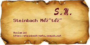 Steinbach Máté névjegykártya